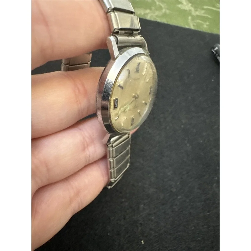 vintage Timex Viscount Self-Wind (Automatic) Mens Watch 4017 3169 Working Silver